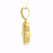 14k Yellow Gold Hamsa Hand Pendant