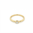 10K Yellow Gold Princess Cut Diamond Solitaire Ring