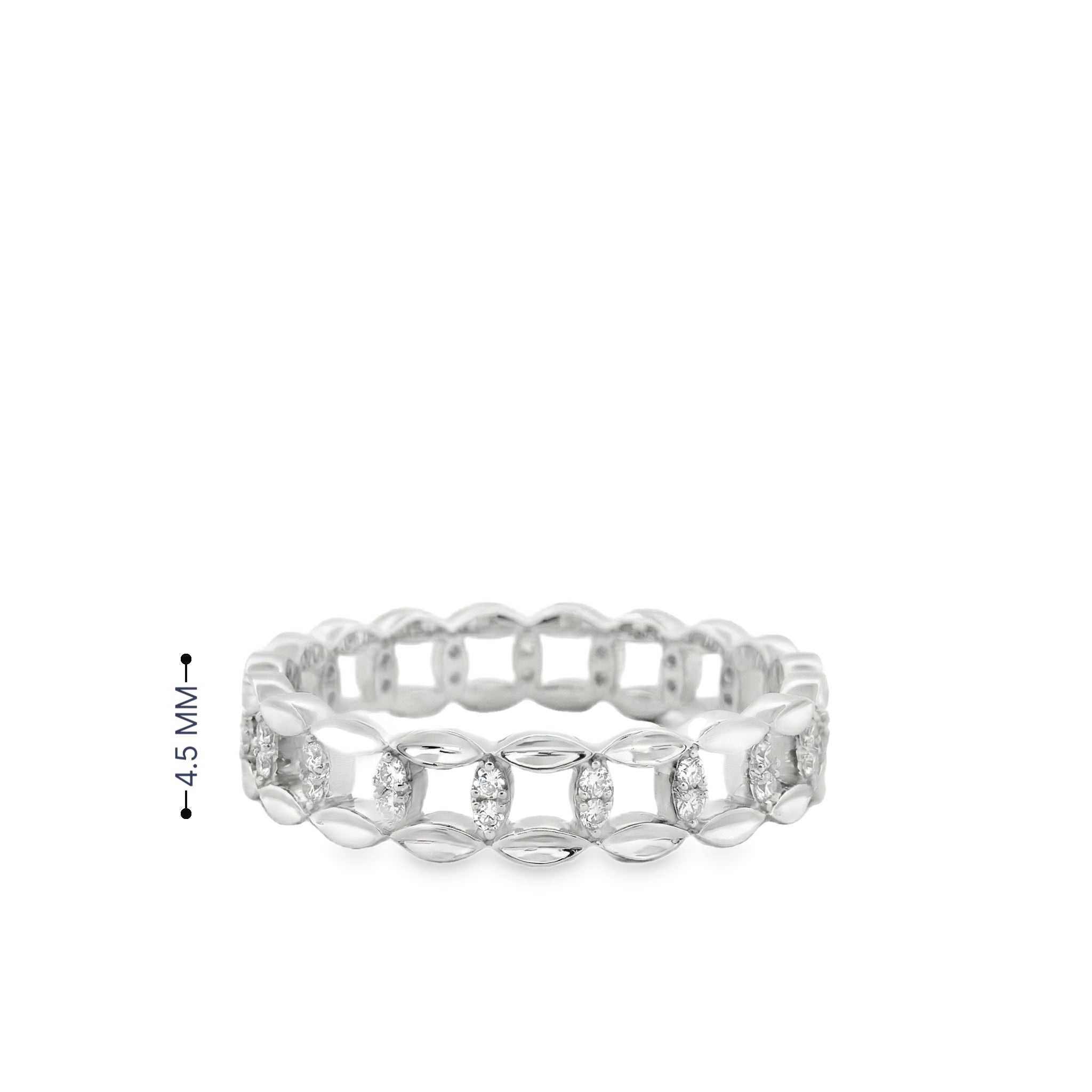 14k Gold Diamond Linked Band Ring