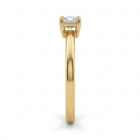 10K Yellow Gold Princess Cut Diamond Solitaire Ring