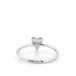 14k Gold Diamond Pave Heart Ring