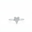 14k Gold Diamond Pave Heart Ring