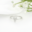 14k Gold Diamond Pave Heart Ring