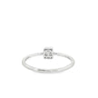 14k Gold with .08Ctw Round and Baguette Natural White Diamond Cluster Ring
