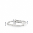 14k Gold with .06Ctw Natural White Diamond Pave Diamond Wrap Ring