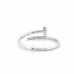 14k Gold with .06Ctw Natural White Diamond Pave Diamond Wrap Ring