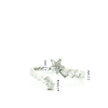 14K Yellow Gold Open Bypass Ring with Baguette & Round Diamond Star Cluster | 0.17 Ctw Natural White Diamond Twist Band