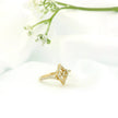 10k Gold Rhombus Halo Infinity Ring