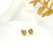 14k Yellow Gold Diamond Stud Earrings