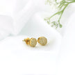 14k Yellow Gold Diamond Stud Earrings