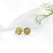 14k Yellow Gold Diamond Stud Earrings