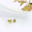 14k Yellow Gold Round Diamond Stud Earrings