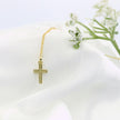14k Gold Cross Charm Necklace