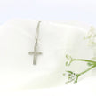 14k Gold Small Cross Charm Necklace