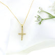 10k Gold Small Cross Charm Necklace