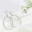 10k White Gold Diamond Hoop Earrings