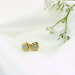 10k Gold Rose Cluster Diamond Stud Earrings