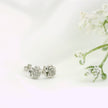 10k Gold Rose Cluster Diamond Stud Earrings
