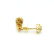14k Yellow Gold Diamond Stud Earrings