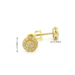 14k Yellow Gold Round Diamond Stud Earrings