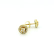 14k Yellow Gold Diamond Stud Earrings