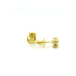 14k Yellow Gold Diamond Cluster Stud Earrings