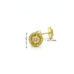 14k Yellow Gold Diamond Stud Earrings