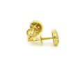 14k Yellow Gold Round Diamond Stud Earrings