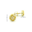 14k Yellow Gold Diamond Stud Earrings