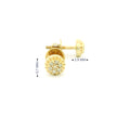 14k Yellow Gold Diamond Stud Earrings