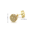 14k Gold Round Stud Diamond Earrings