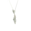 14k White Gold Hexagon Flower Charm Necklace