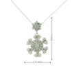14k White Gold Hexagon Flower Charm Necklace