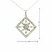 14k White Gold Sun-Inspired Rhombus Charm Necklace