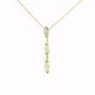 14k Yellow Gold Marquise Diamond Bar Necklace