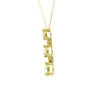 14k Yellow Gold Marquise Diamond Bar Necklace