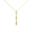 14k Yellow Gold Marquise Diamond Bar Necklace