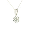 10k White Gold Diamond Flower Necklace