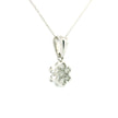 10k White Gold Diamond Flower Necklace