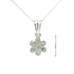 10k White Gold Diamond Flower Necklace