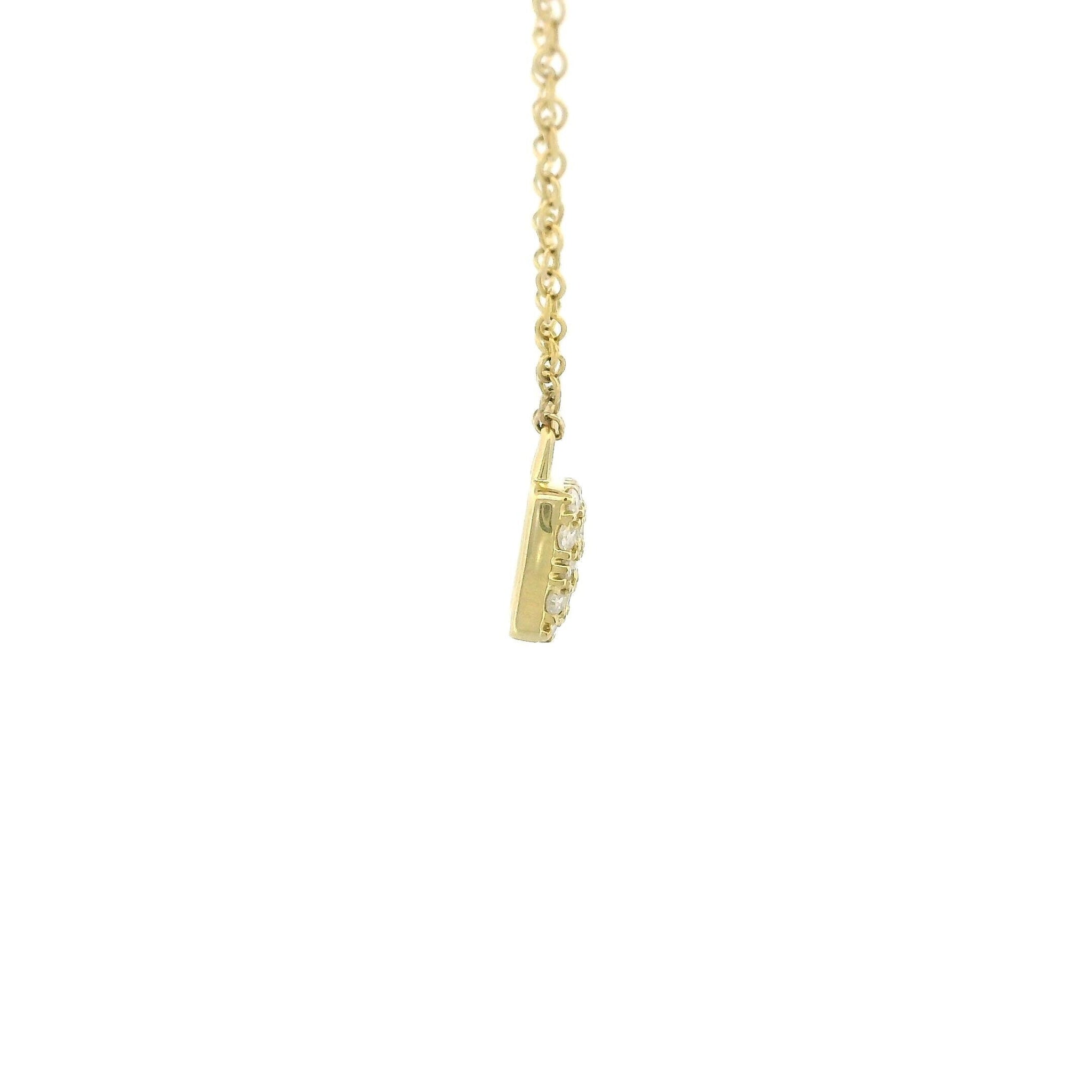 10k Yellow Gold Lock Charm Necklace, Natural Diamond Pendant, Padlock Charm,  Thin Round Link Chain, Everyday Fine Jewelry