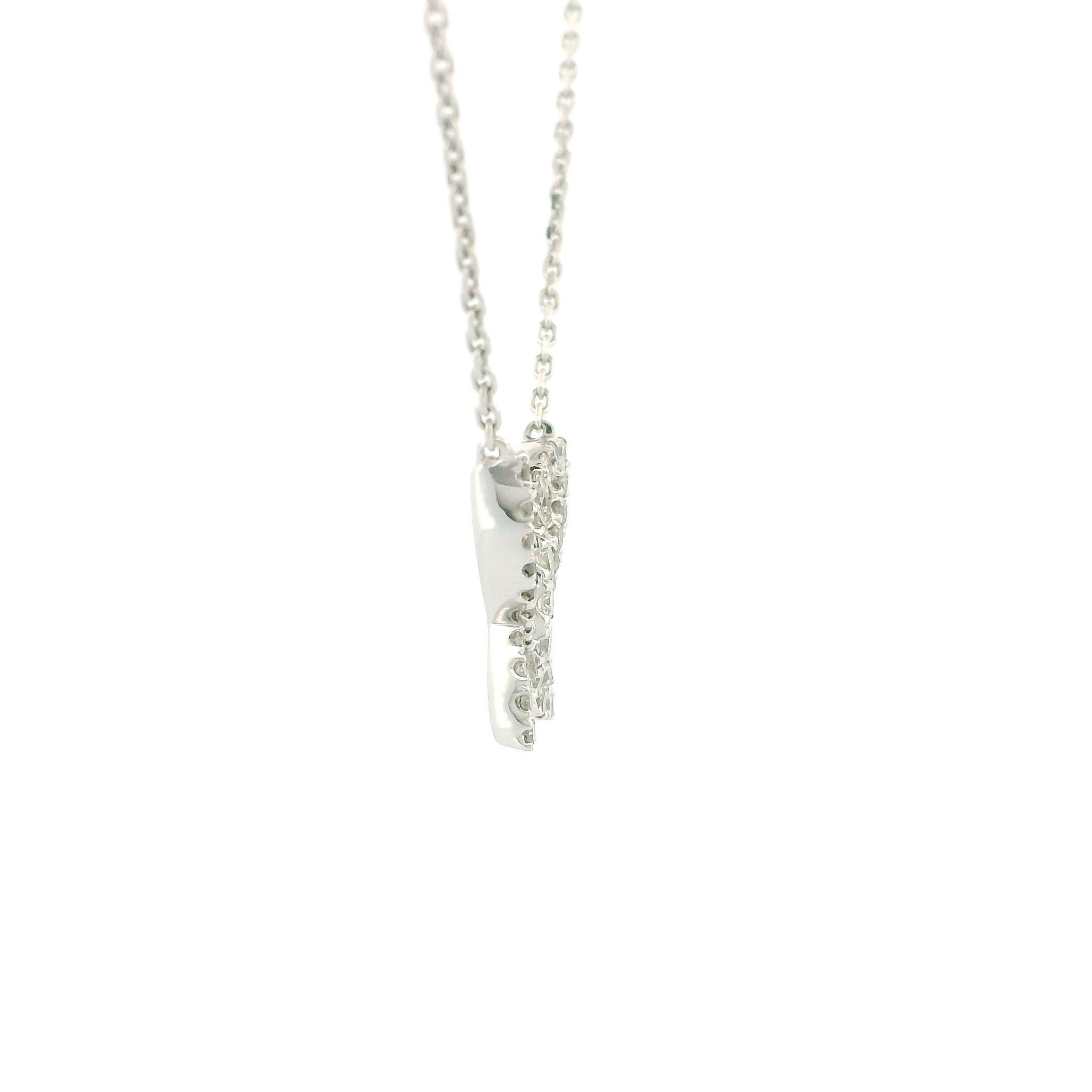10k White Gold Butterfly Necklace, Diamond Charm, Dainty Gold Necklace, Real Gold Jewelry, Minimalist Butterfly Pendant, Fine Jewelry Gift