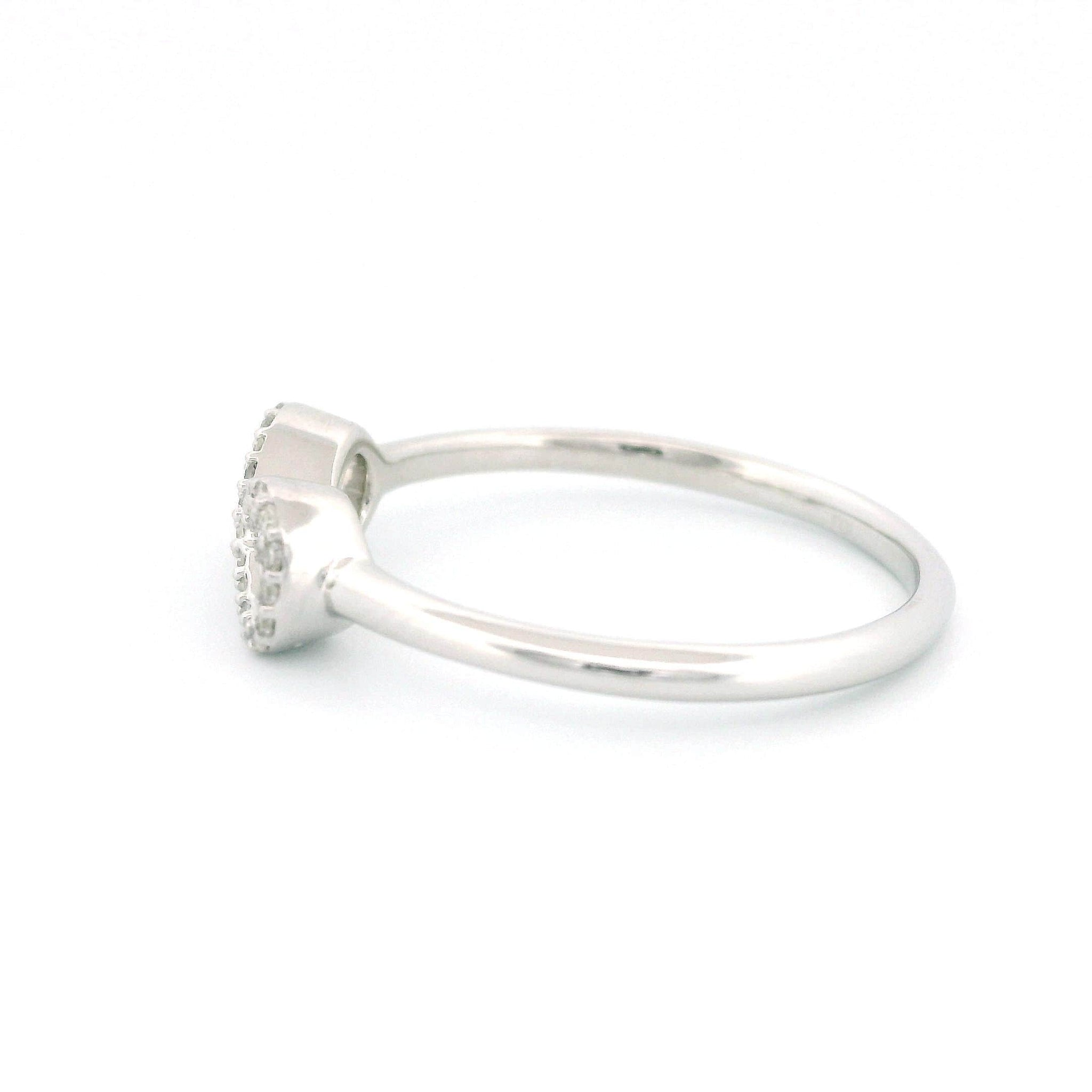 14kt Gold Infinity Ring, Thin Band, 0.10ct Natural Diamonds, Yellow and White Gold, Size 7