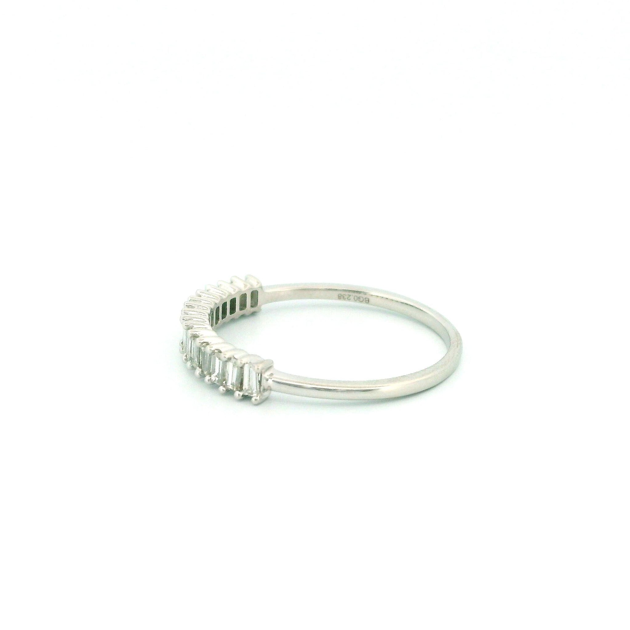 14kt Gold Clover Diamond Ring, Thin Band, 0.10ct Cluster, White or Yellow Gold, Size 7