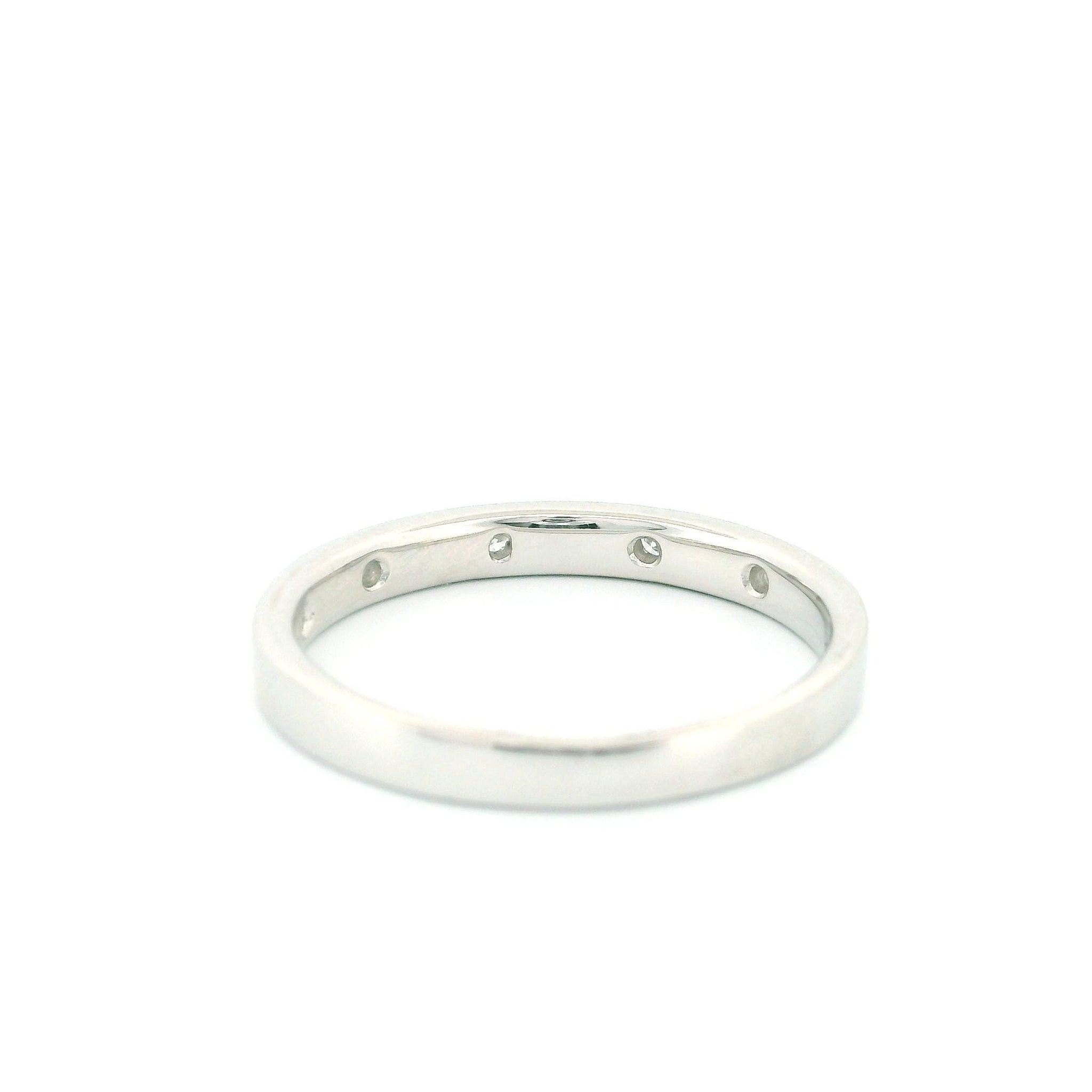 14kt Gold Band Ring with Diamonds, Star Carving Design, 0.06ct Natural Diamonds, Yellow and White Gold Options