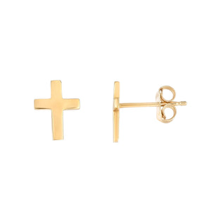 Dainty Cross Minimalist Stud Push Back Earrings or Necklace or Necklace and Earrings Combo Set - wingroupjewelry