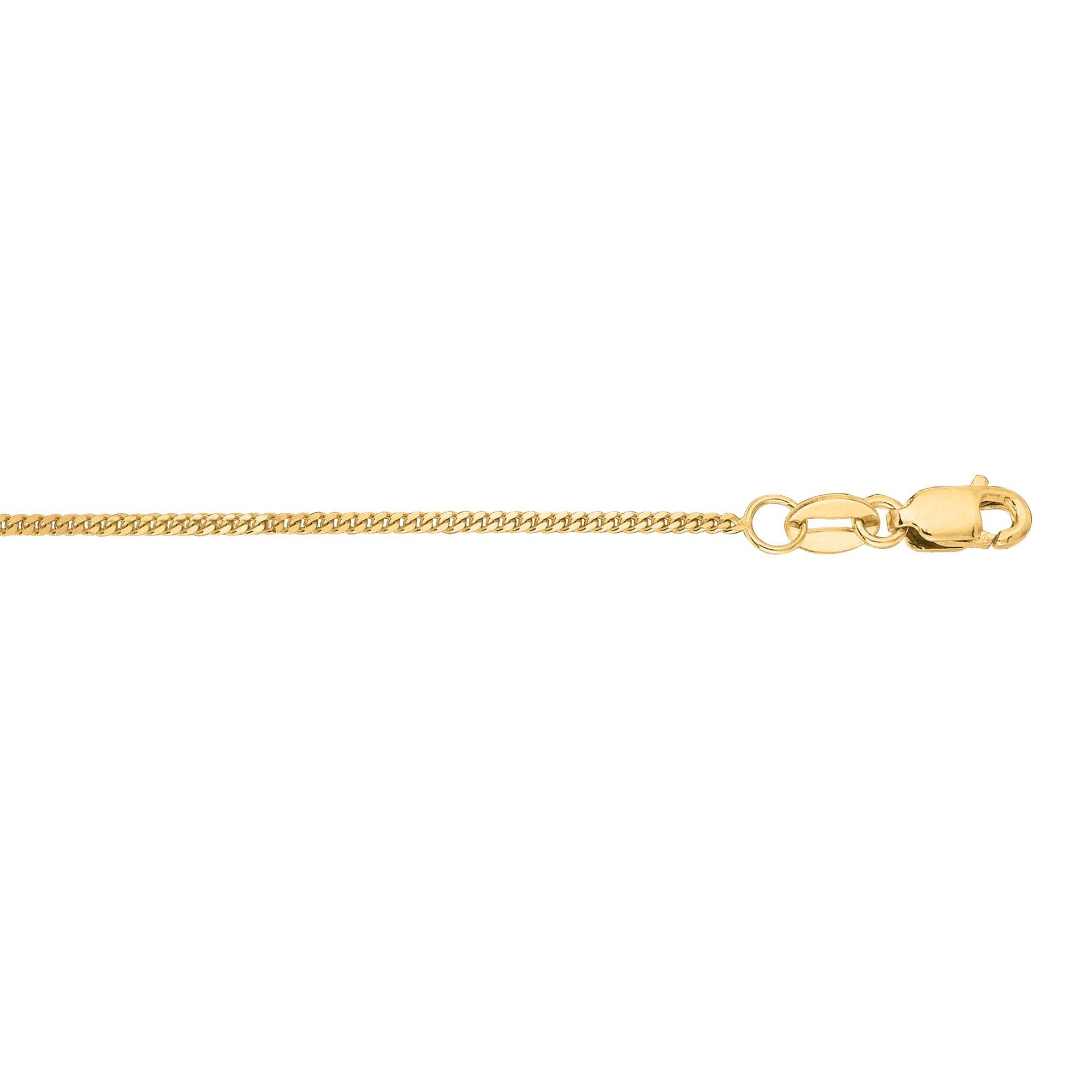 14k Gold Polished Gourmette Chain Necklace