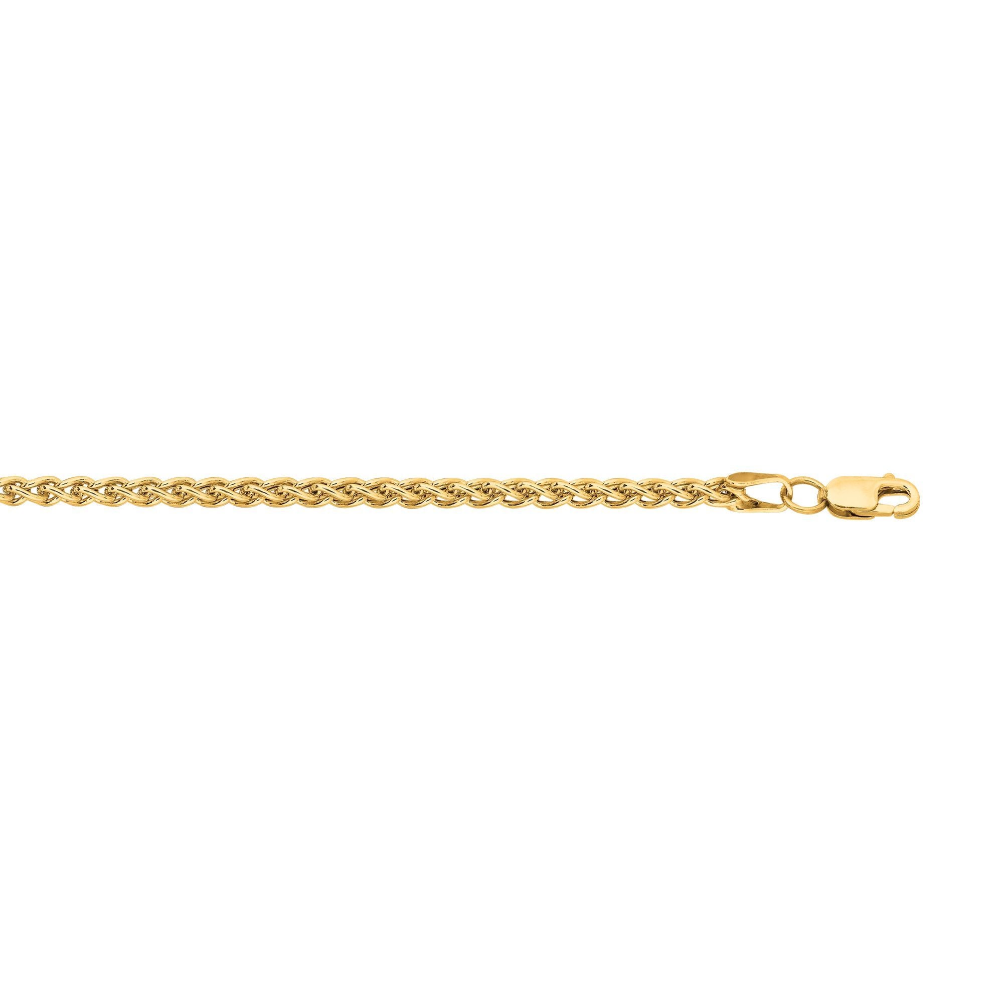 Shiny Lite Weight Round Wheat Chain with Lobster Clasp - wingroupjewelry