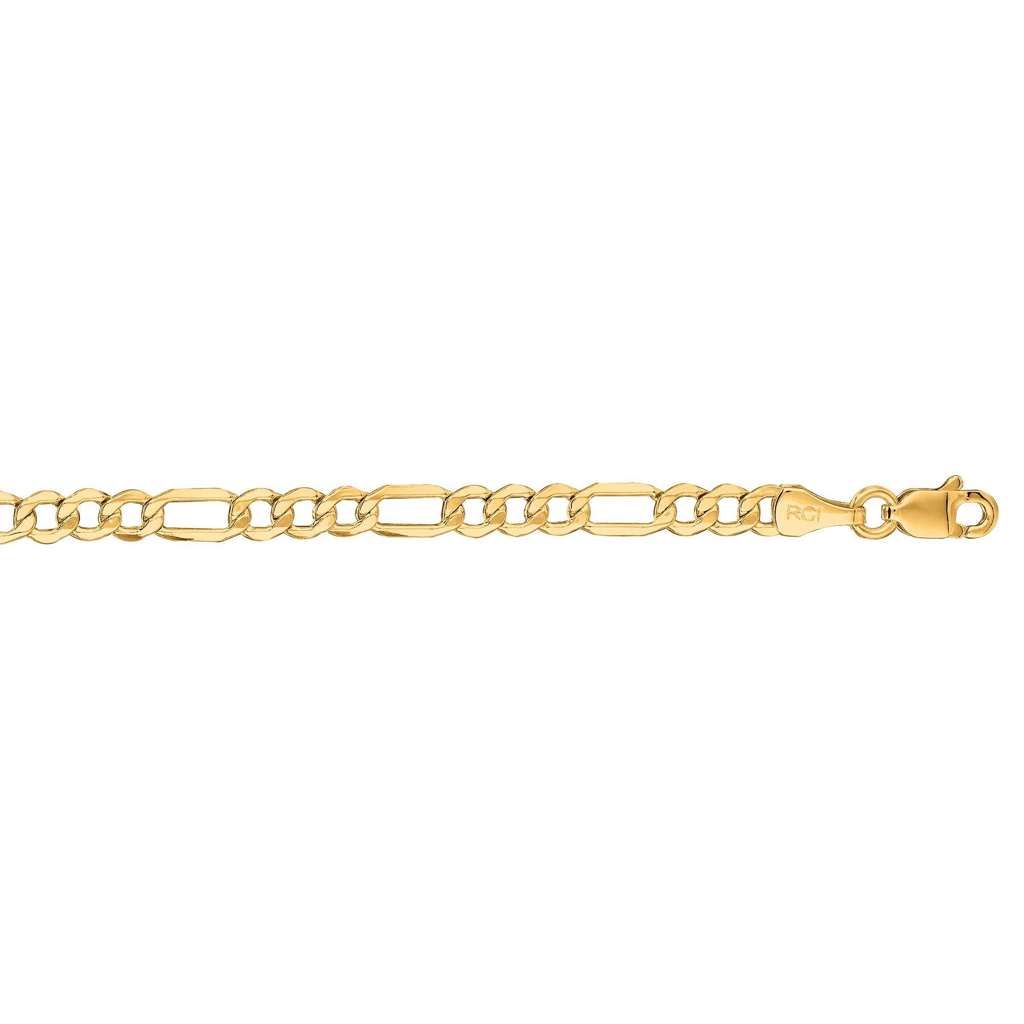 14k Minimalist Lite Figaro Chain with Lobster Clasp