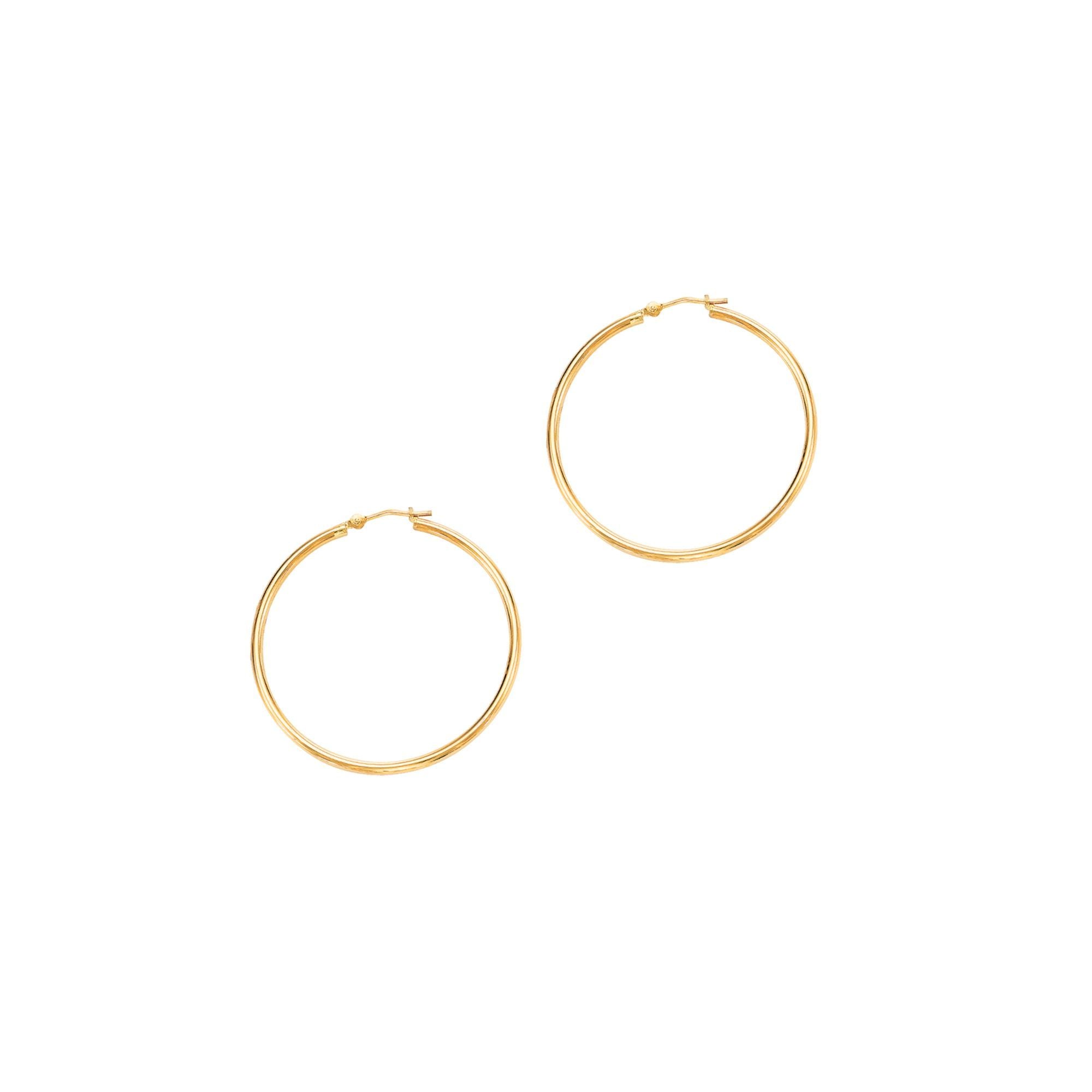 14k Gold Minimalist Hoop Earrings